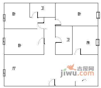 钱塘春晓花园五房户型图|钱塘春晓花园五房房型图_杭州滨江钱塘春晓