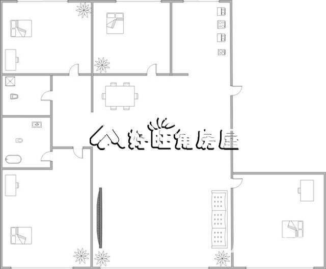 第一城4室2厅2卫140㎡户型图