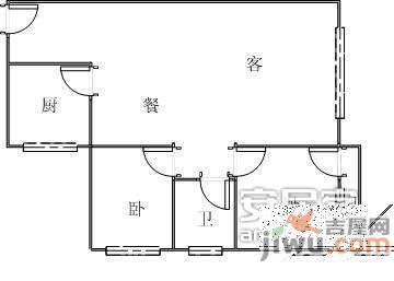 新龙城2室1厅1卫103㎡户型图