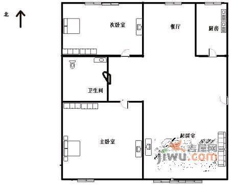 官苑8号小区2室2厅2卫118㎡户型图