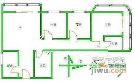 亚运豪庭3室1厅2卫142㎡户型图