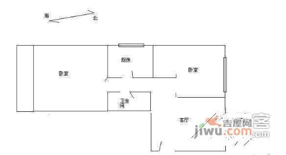 东木樨园2室1厅1卫97㎡户型图