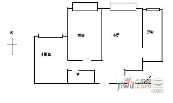 名都家苑2室2厅1卫117㎡户型图