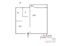 科育社区1室1厅1卫45㎡户型图