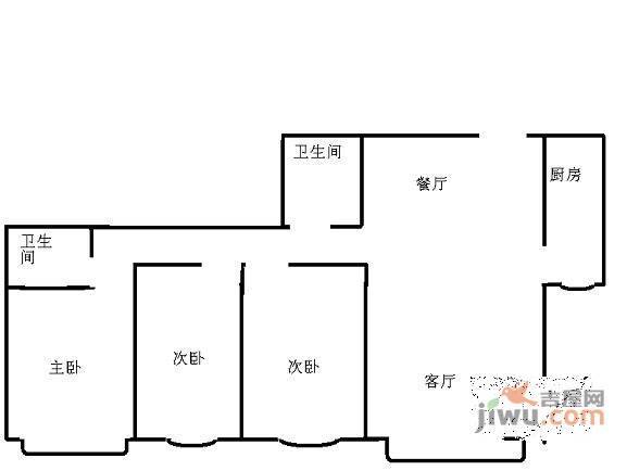 华盛乐章3室2厅2卫165㎡户型图