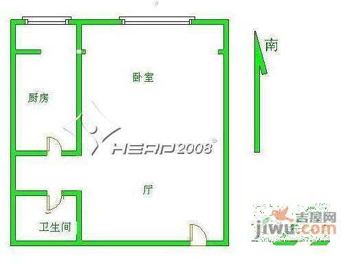 东方雅苑1室1厅1卫86㎡户型图