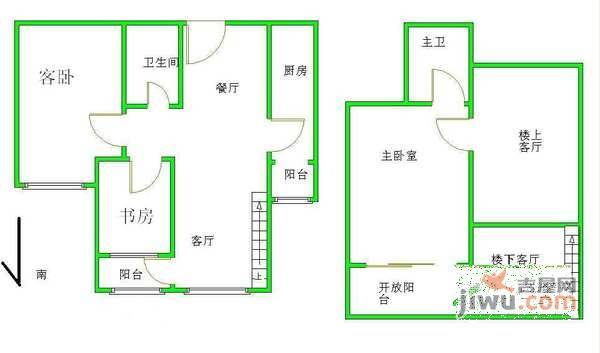 大西洋新城A区3室2厅2卫156㎡户型图