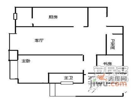 京贸国际公寓3室2厅2卫146㎡户型图