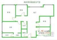 海润国际公寓4室2厅2卫245㎡户型图