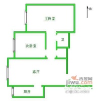 京贸国际公寓2室1厅1卫115㎡户型图