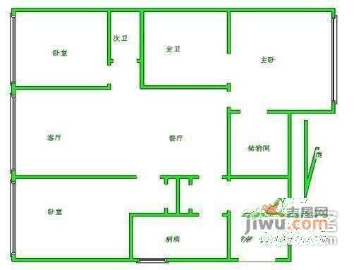 海润国际公寓3室2厅2卫243㎡户型图