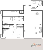 京贸国际公寓4室2厅2卫215㎡户型图
