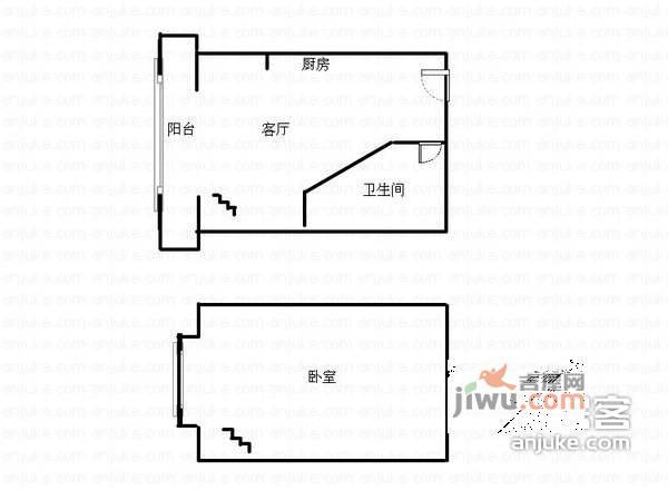 碧桐园2室1厅1卫125㎡户型图