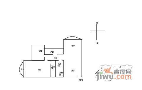 万润家园3室1厅2卫户型图