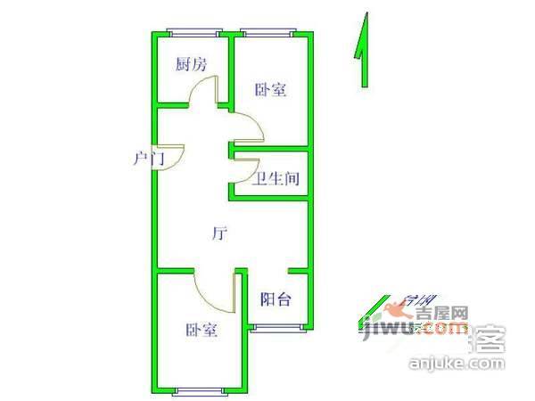 北广家园2室1厅1卫140㎡户型图