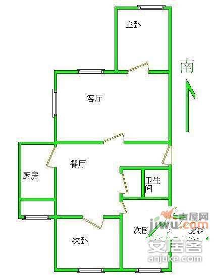 国英园小区3室1厅1卫133㎡户型图