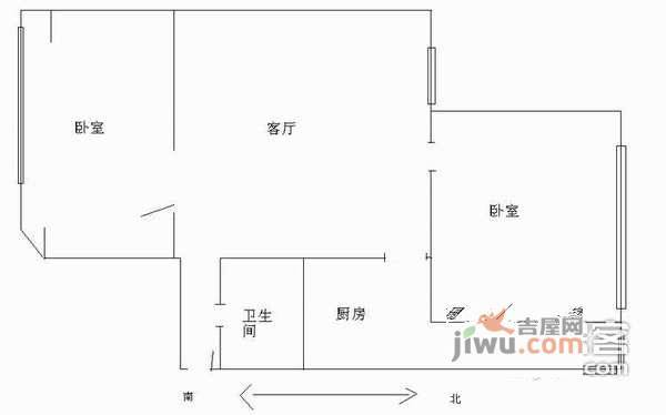 国英园小区2室1厅1卫110㎡户型图