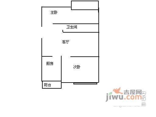 同兴园小区2室1厅1卫105㎡户型图