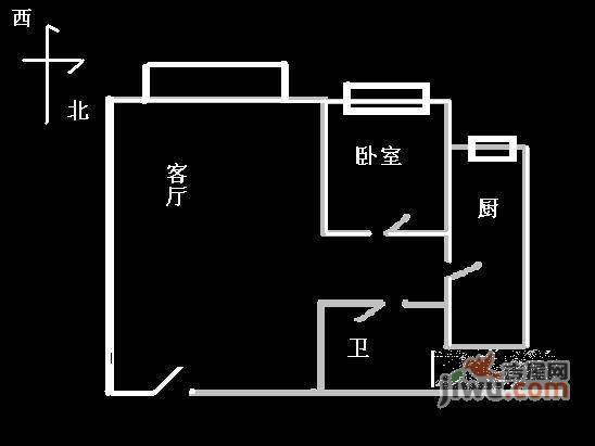 北京北1室1厅1卫82㎡户型图