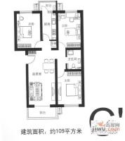 兴海家园月苑3室2厅1卫112㎡户型图