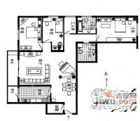 东升园公寓3室2厅2卫185㎡户型图