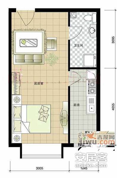 燕清源1室0厅1卫68㎡户型图