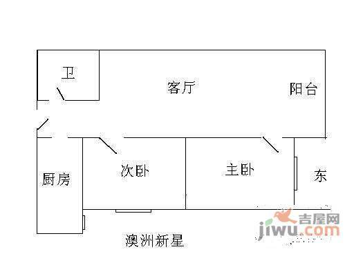 燕清源2室1厅1卫121㎡户型图