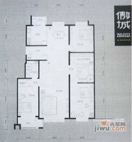 傲城天乐园3室2厅2卫156㎡户型图