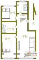兴水家园2室2厅1卫110㎡户型图