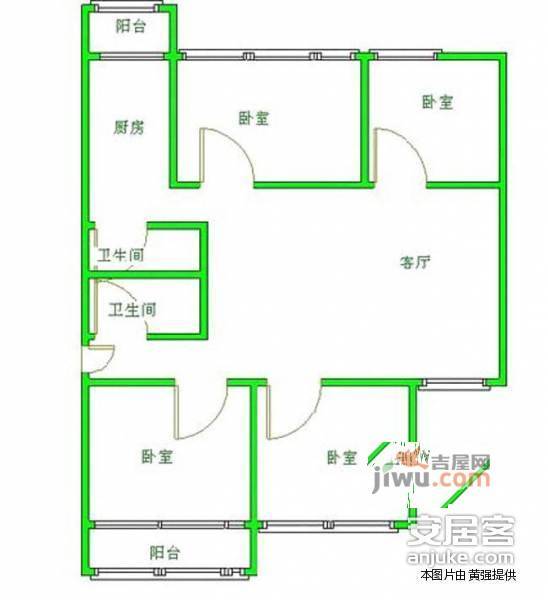 清欣园4室2厅2卫221㎡户型图