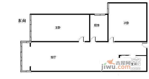 玺萌鹏苑2室1厅1卫93㎡户型图