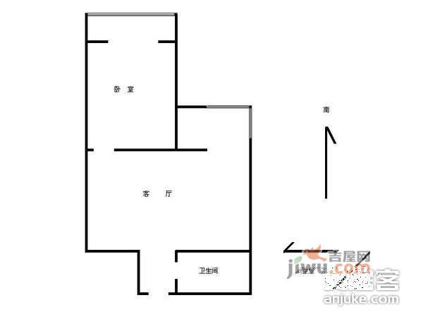 金桥国际公寓1室1厅1卫76㎡户型图