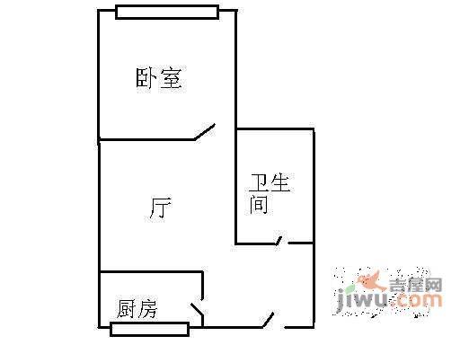 石榴园南里小区1室1厅1卫115㎡户型图