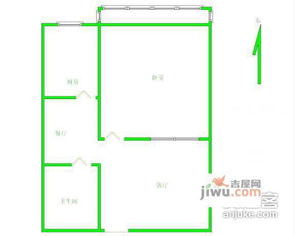 石榴园南里小区1室1厅1卫115㎡户型图