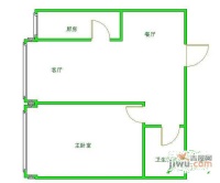 懿品阁1室1厅1卫70㎡户型图