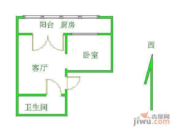 天天朝阳1室1厅1卫85㎡户型图