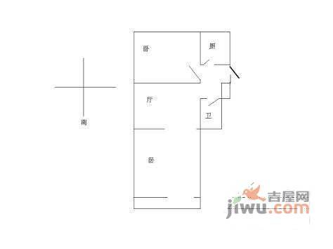 四平园小区2室1厅1卫60㎡户型图