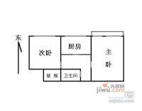 魏公村北区2室1厅1卫75㎡户型图