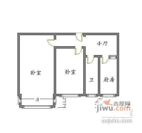 世纪金色嘉园1室1厅1卫66㎡户型图