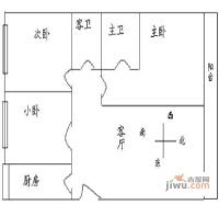 世纪金色嘉园3室2厅2卫户型图