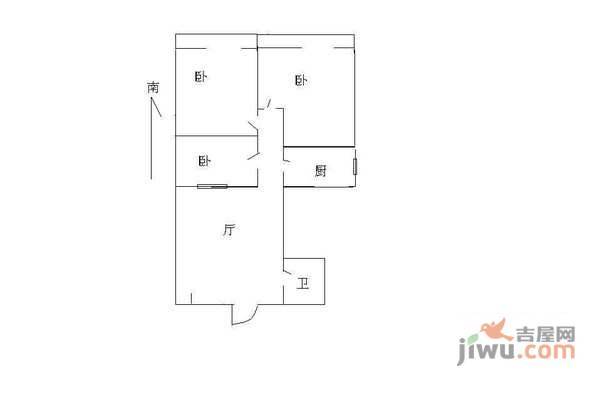 绿景馨园3室1厅1卫130㎡户型图