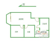 通典铭居2室1厅1卫88㎡户型图