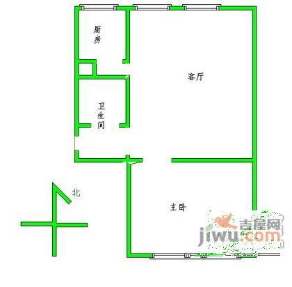 那尔水晶城1室1厅1卫116㎡户型图