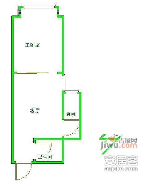 澳林春天五期1室1厅1卫户型图