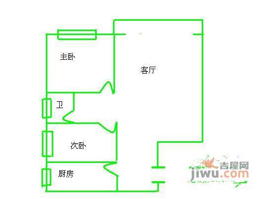 慧时欣园2室1厅1卫98㎡户型图