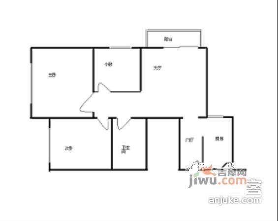 慧时欣园3室1厅1卫户型图