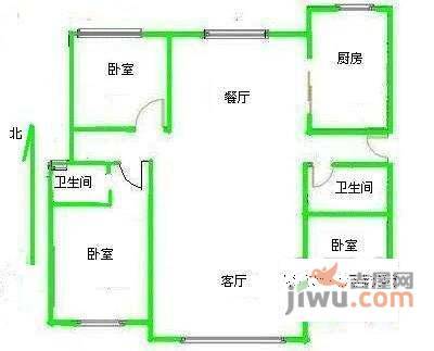 燕尚园3室2厅2卫163㎡户型图