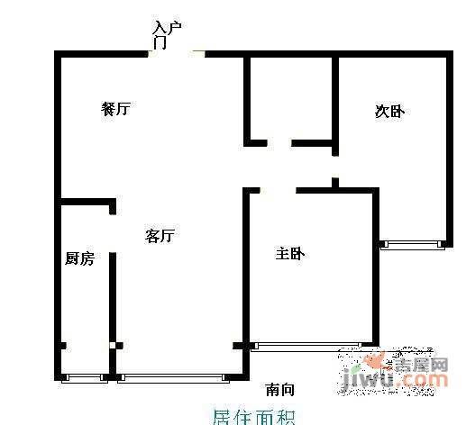 燕尚园2室2厅1卫101㎡户型图