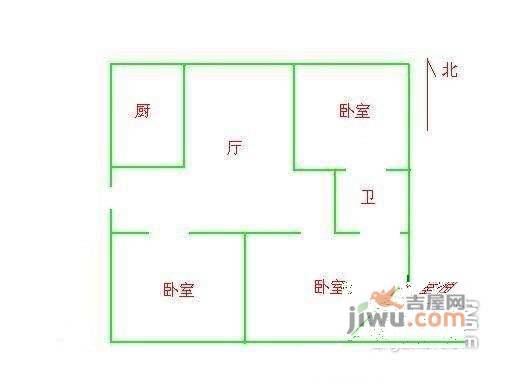 燕尚园2室1厅1卫101㎡户型图