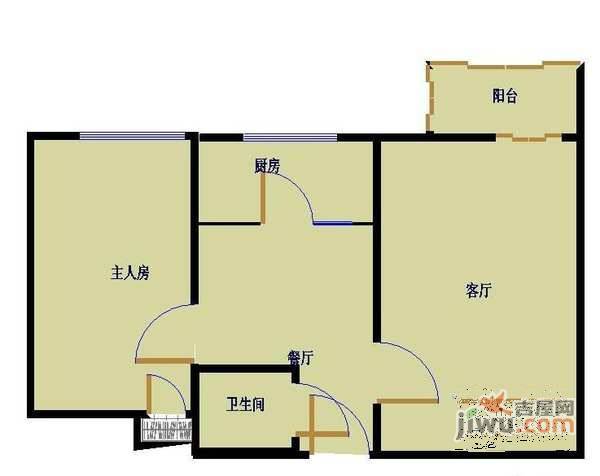 嘉润花园2室1厅2卫户型图